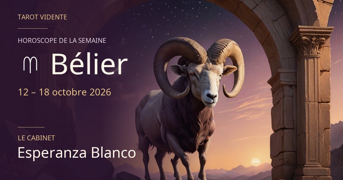 Horoscope du Bélier · 12 – 18 octobre 2026. Illustration symbolique générée par IA.
