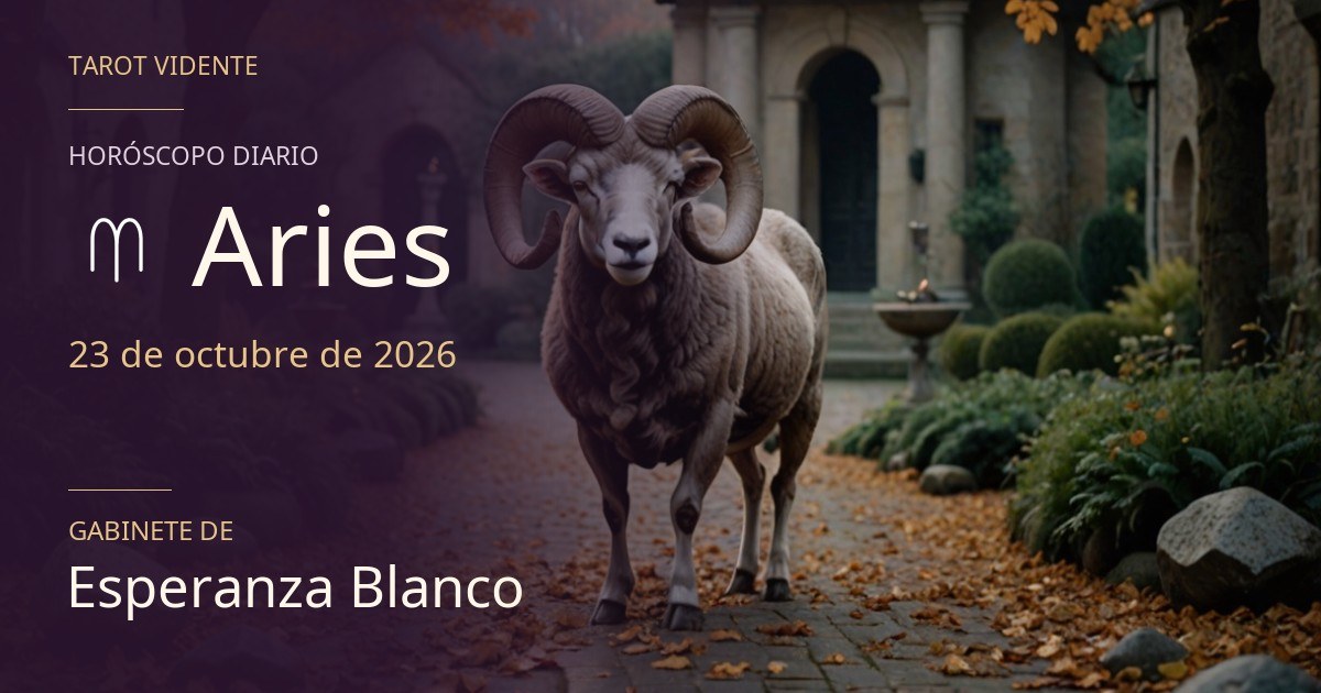 Horóscopo de Aries · 23 de octubre de 2026. Ilustración simbólica generada con IA.