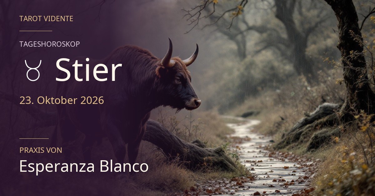 Horoskop für Stier · 23. Oktober 2026. Symbolische, mit KI erstellte Illustration.