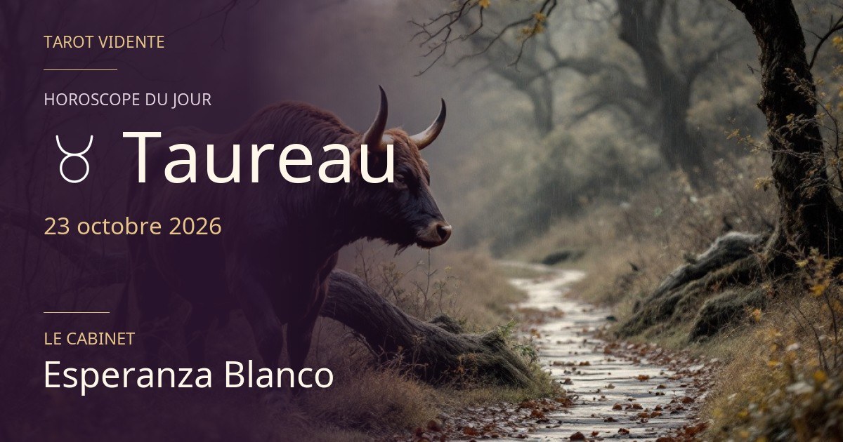 Horoscope du Taureau · 23 octobre 2026. Illustration symbolique générée par IA.