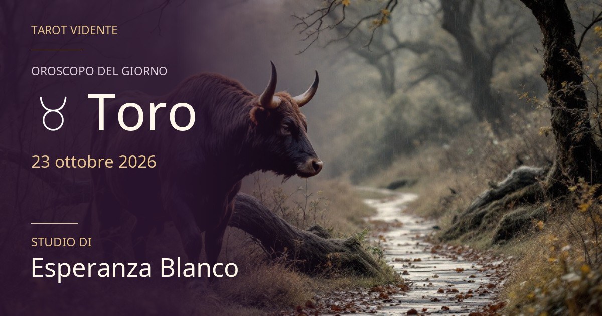 Oroscopo Toro · 23 ottobre 2026. Illustrazione simbolica generata con IA.