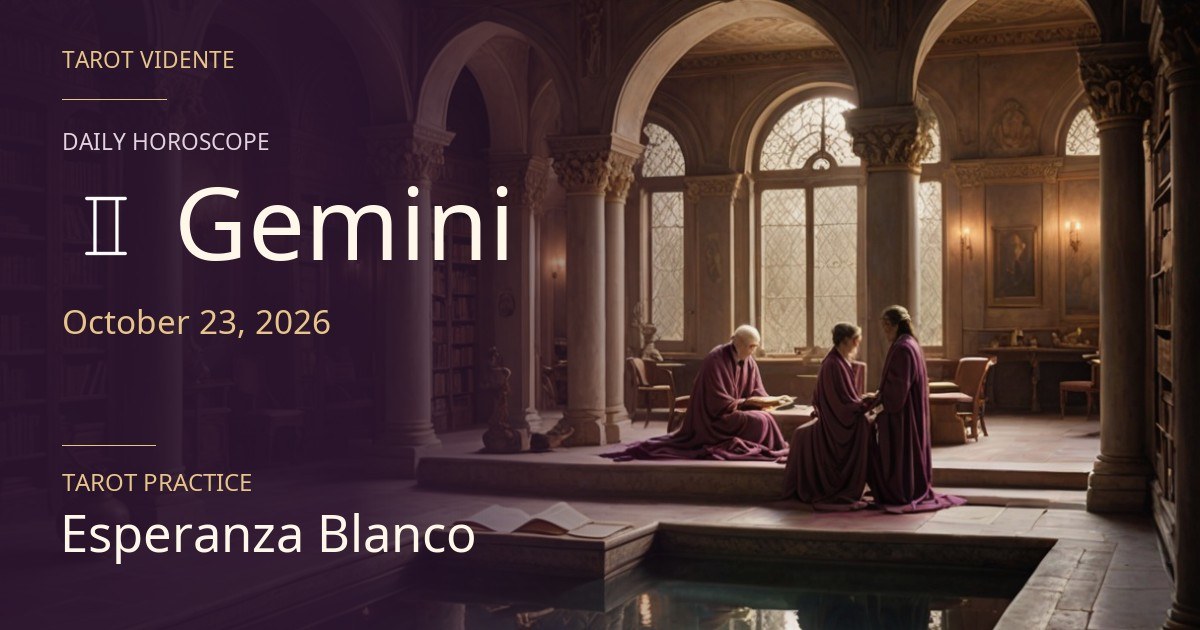 Gemini horoscope · October 23, 2026. Symbolic AI-generated illustration.