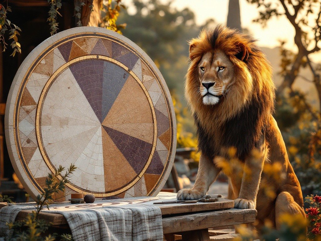 Horoscope du Lion · 23 octobre 2026. Illustration symbolique générée par IA.