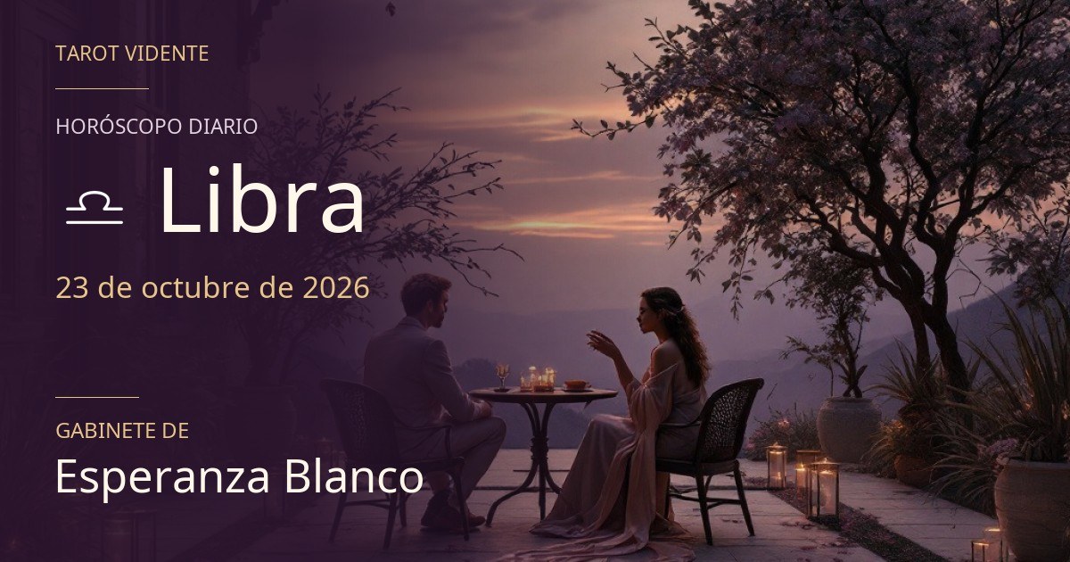 Horóscopo de Libra · 23 de octubre de 2026. Ilustración simbólica generada con IA.