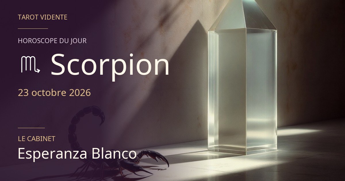 Horoscope du Scorpion · 23 octobre 2026. Illustration symbolique générée par IA.