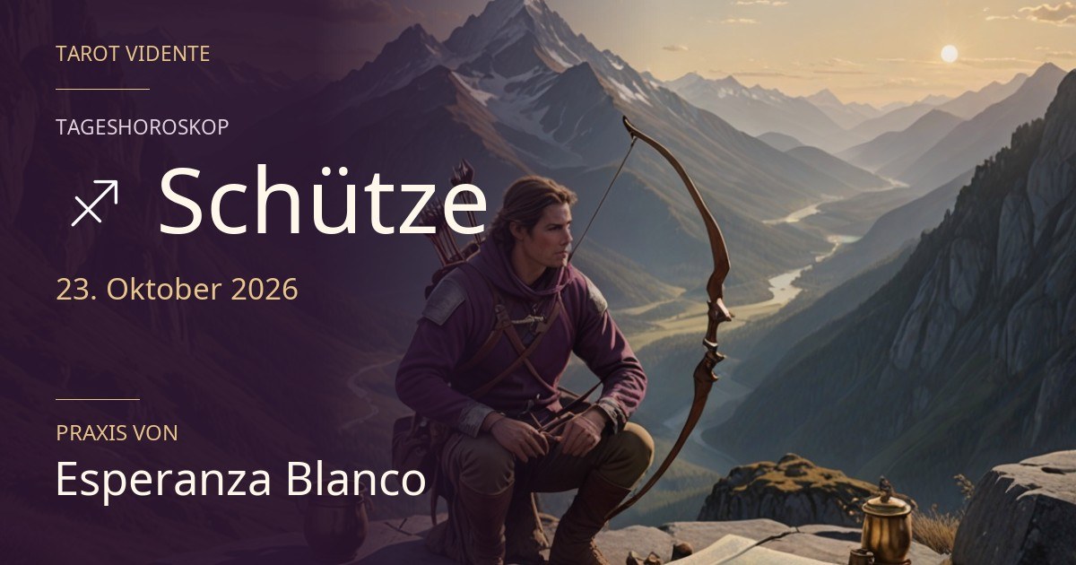 Horoskop für Schütze · 23. Oktober 2026. Symbolische, mit KI erstellte Illustration.