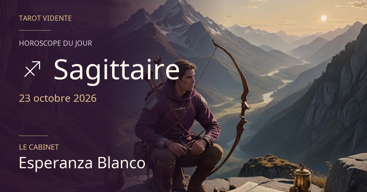 Horoscope du Sagittaire · 23 octobre 2026. Illustration symbolique générée par IA.