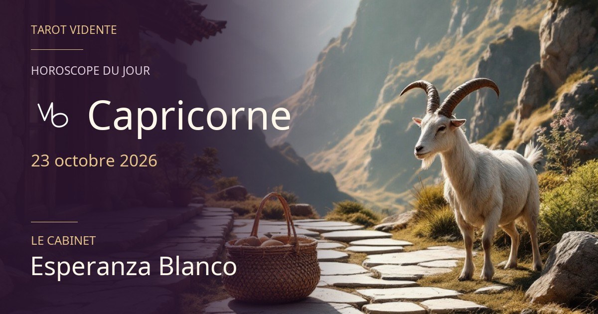Horoscope du Capricorne · 23 octobre 2026. Illustration symbolique générée par IA.