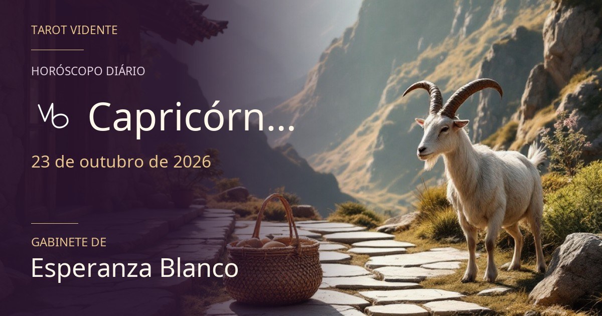 Horóscopo de Capricórnio · 23 de outubro de 2026. Ilustração simbólica gerada por IA.