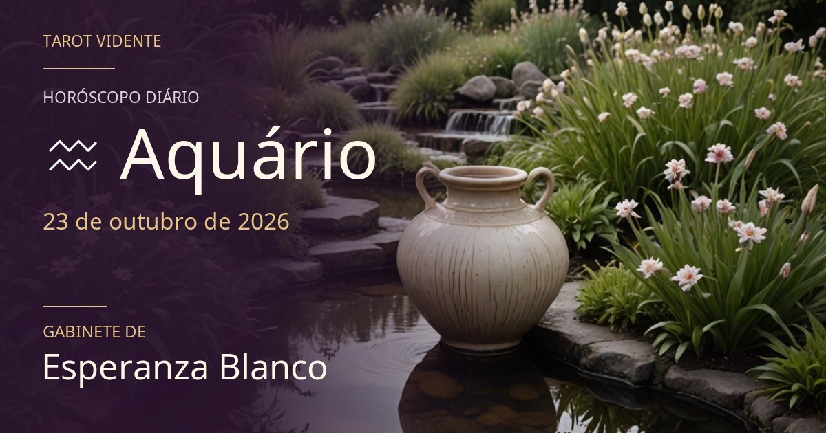 Horóscopo de Aquário · 23 de outubro de 2026. Ilustração simbólica gerada por IA.