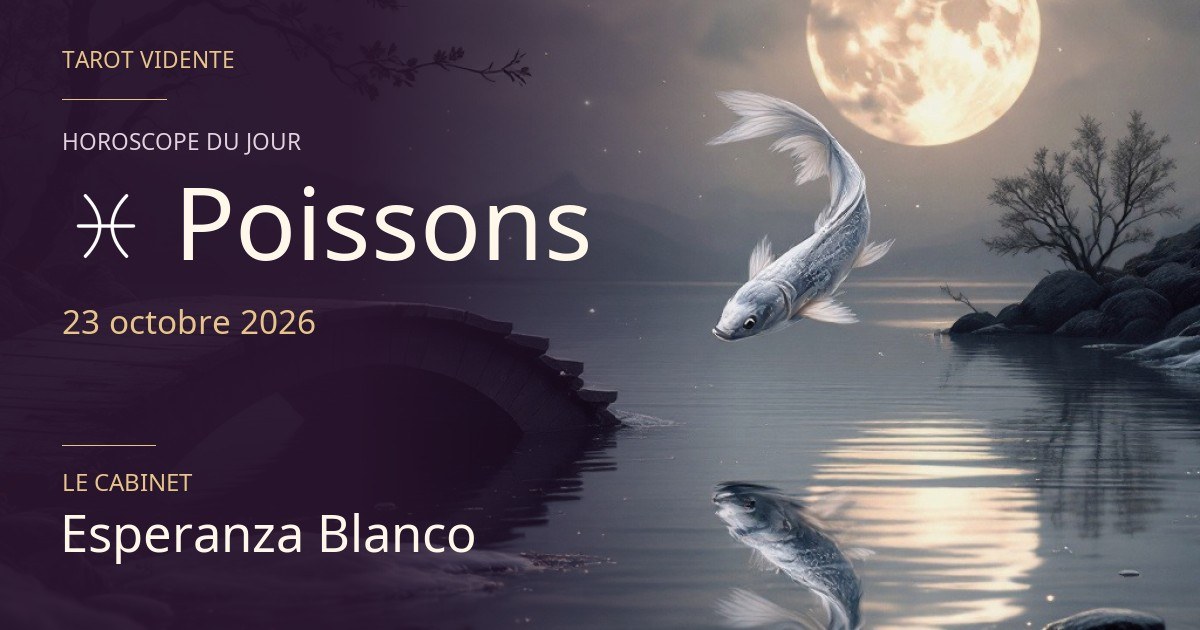Horoscope du Poissons · 23 octobre 2026. Illustration symbolique générée par IA.