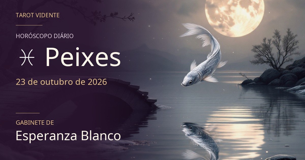 Horóscopo de Peixes · 23 de outubro de 2026. Ilustração simbólica gerada por IA.