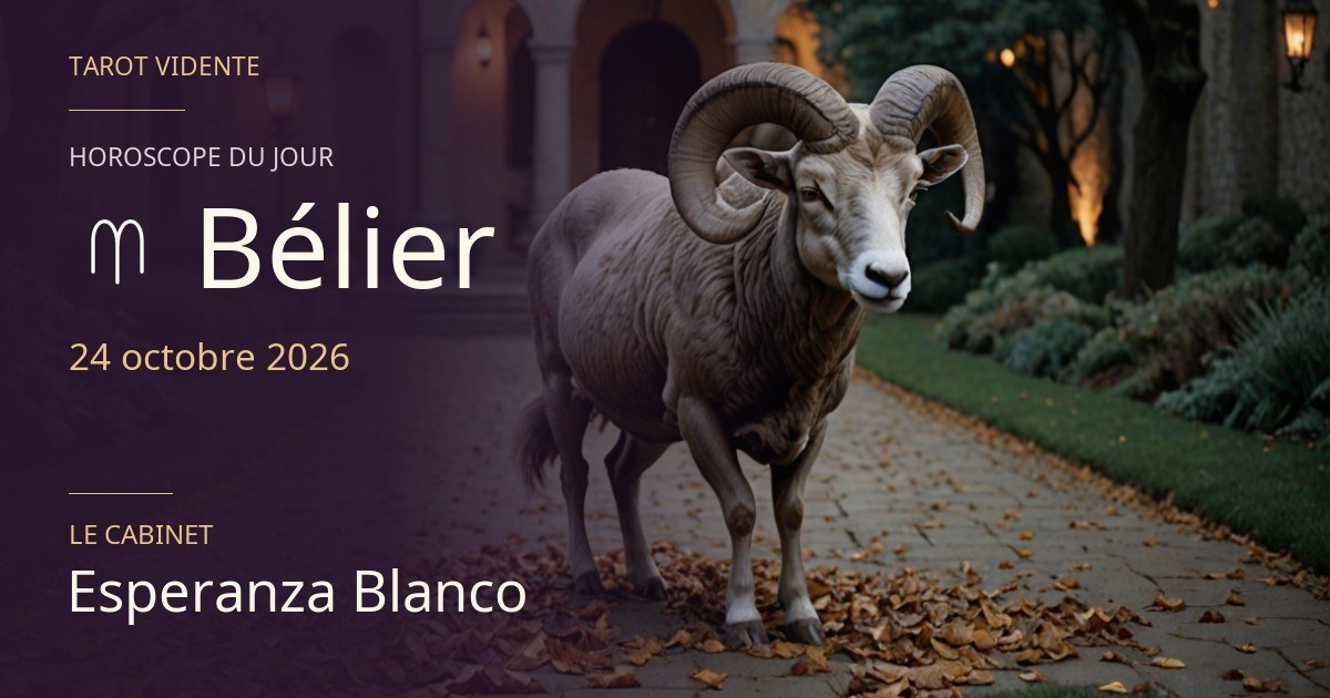Horoscope du Bélier · 24 octobre 2026. Illustration symbolique générée par IA.