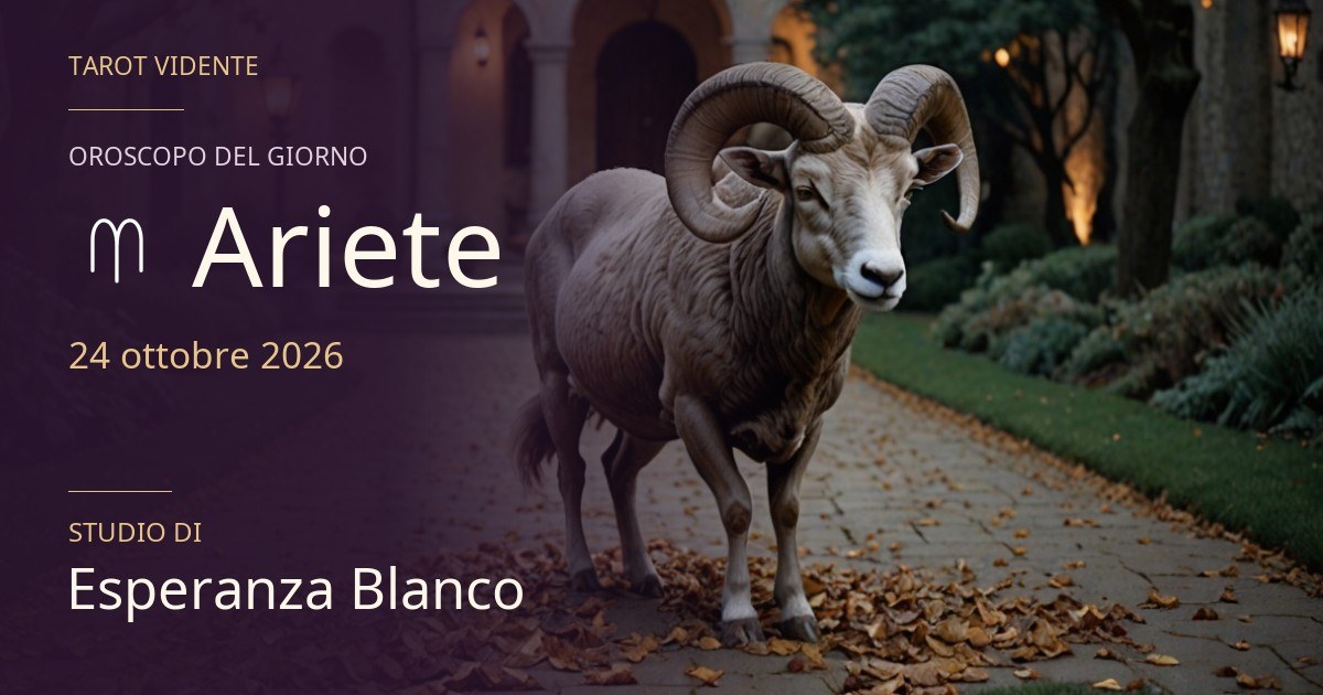 Oroscopo Ariete · 24 ottobre 2026. Illustrazione simbolica generata con IA.