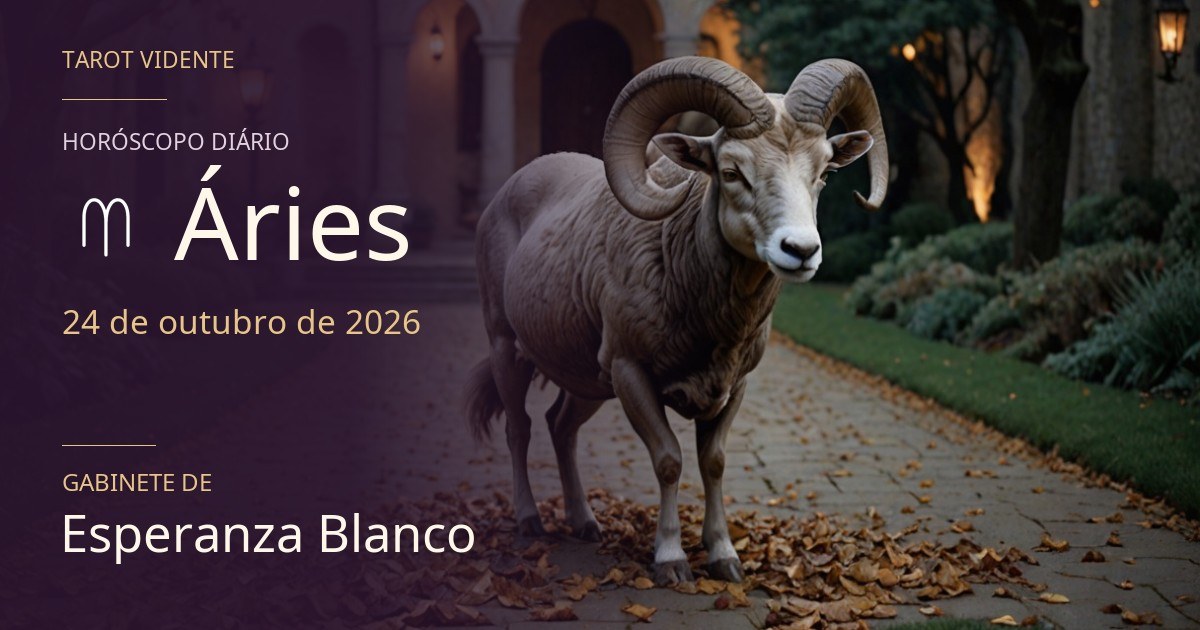 Horóscopo de Áries · 24 de outubro de 2026. Ilustração simbólica gerada por IA.