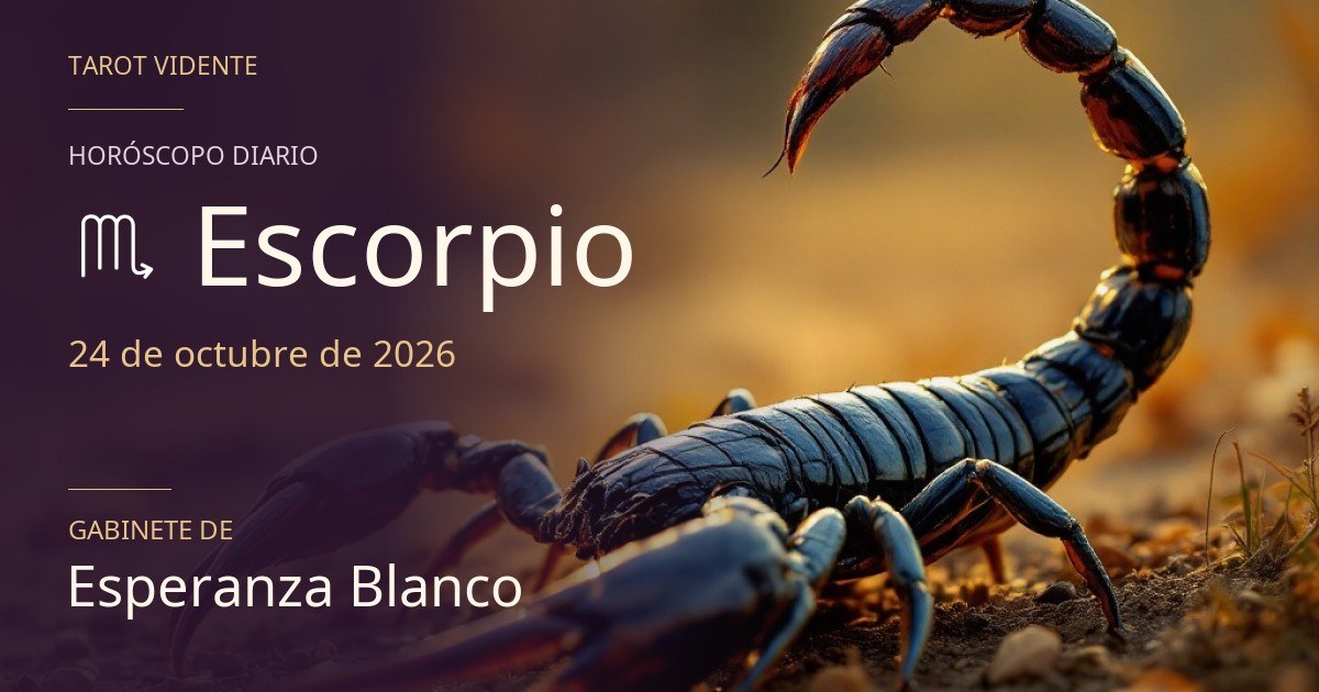 Horóscopo de Escorpio · 24 de octubre de 2026. Ilustración simbólica generada con IA.