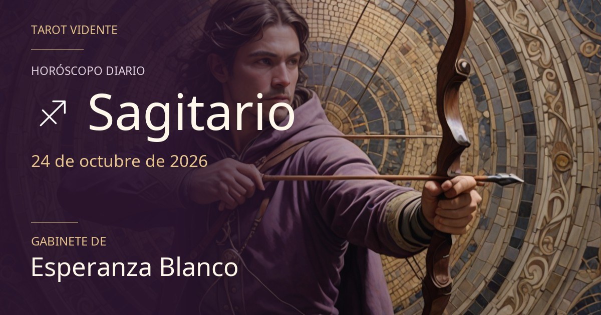 Horóscopo de Sagitario · 24 de octubre de 2026. Ilustración simbólica generada con IA.