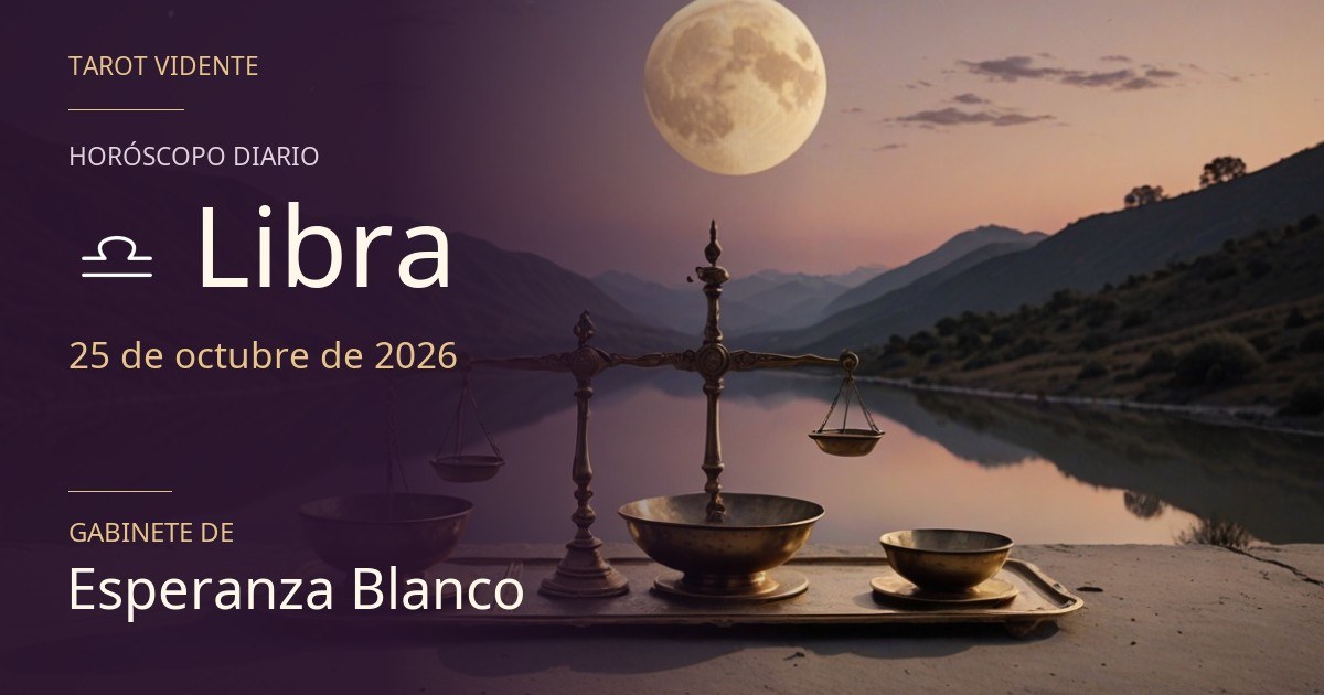 Horóscopo de Libra · 25 de octubre de 2026. Ilustración simbólica generada con IA.