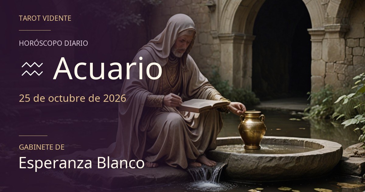 Horóscopo de Acuario · 25 de octubre de 2026. Ilustración simbólica generada con IA.