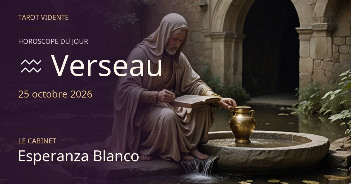 Horoscope du Verseau · 25 octobre 2026. Illustration symbolique générée par IA.