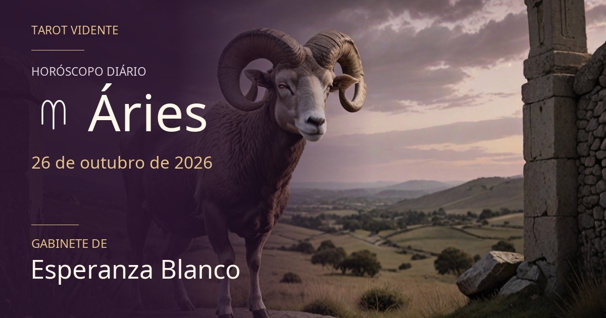 Horóscopo de Áries · 26 de outubro de 2026. Ilustração simbólica gerada por IA.