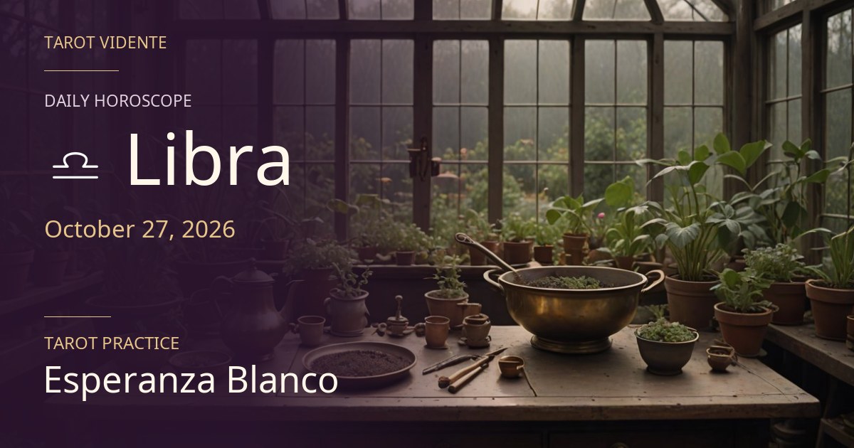 Libra horoscope · October 27, 2026. Symbolic AI-generated illustration.