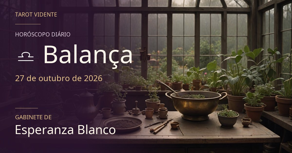 Horóscopo de Balança · 27 de outubro de 2026. Ilustração simbólica gerada por IA.