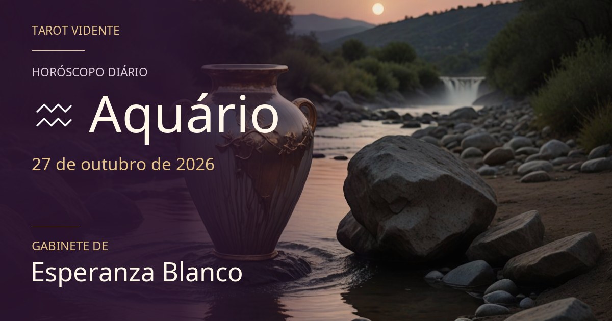 Horóscopo de Aquário · 27 de outubro de 2026. Ilustração simbólica gerada por IA.