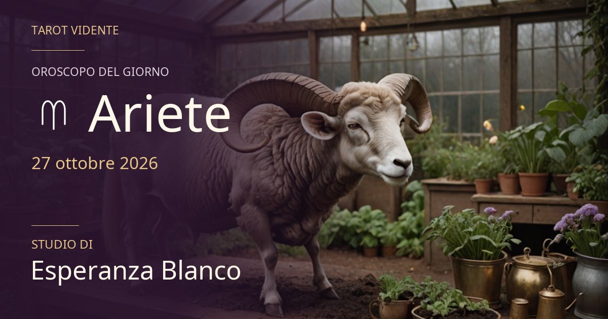 Oroscopo Ariete · 27 ottobre 2026. Illustrazione simbolica generata con IA.