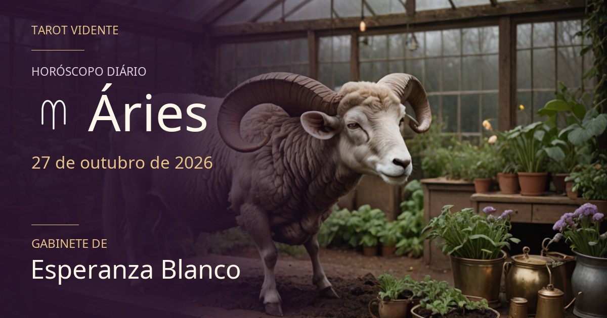Horóscopo de Áries · 27 de outubro de 2026. Ilustração simbólica gerada por IA.