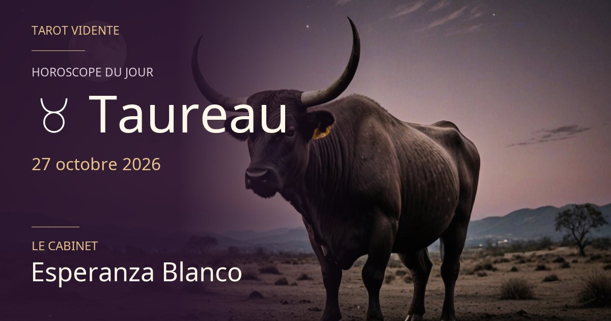 Horoscope du Taureau · 27 octobre 2026. Illustration symbolique générée par IA.