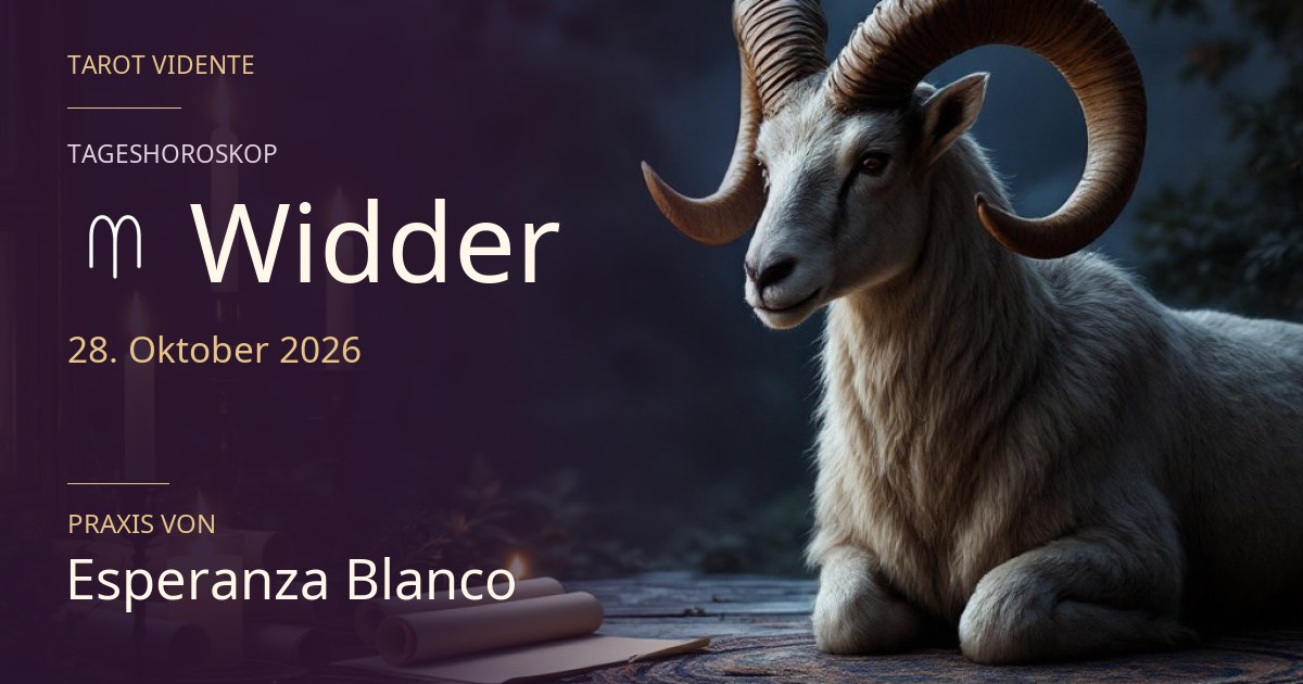 Horoskop für Widder · 28. Oktober 2026. Symbolische, mit KI erstellte Illustration.