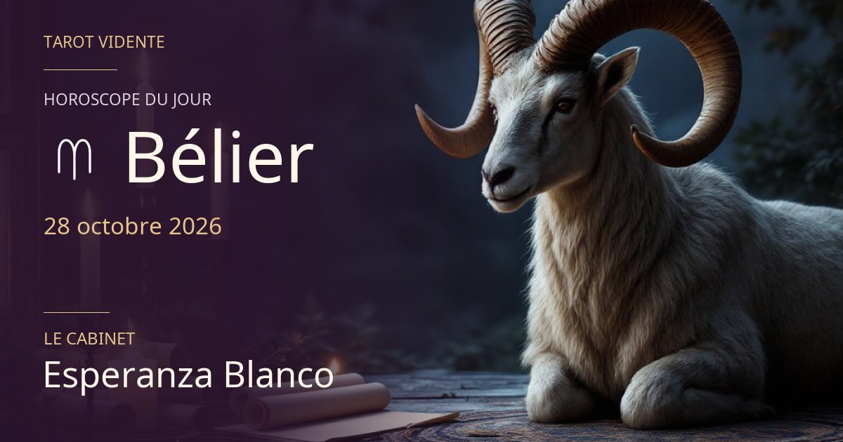 Horoscope du Bélier · 28 octobre 2026. Illustration symbolique générée par IA.