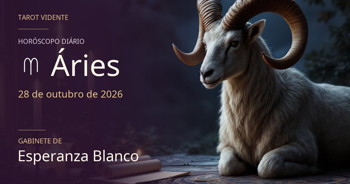 Horóscopo de Áries · 28 de outubro de 2026. Ilustração simbólica gerada por IA.
