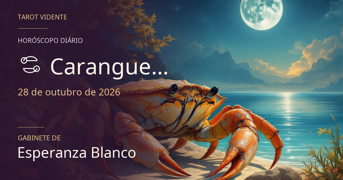Horóscopo de Caranguejo · 28 de outubro de 2026. Ilustração simbólica gerada por IA.