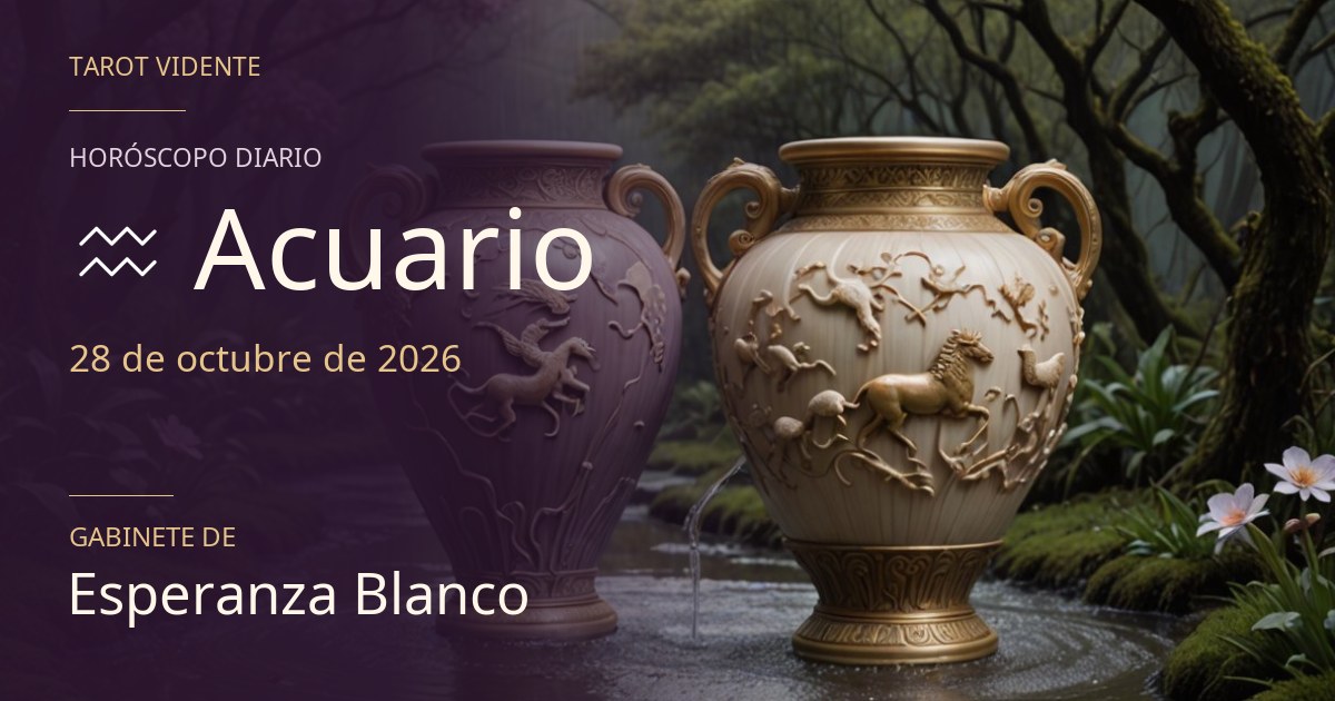 Horóscopo de Acuario · 28 de octubre de 2026. Ilustración simbólica generada con IA.