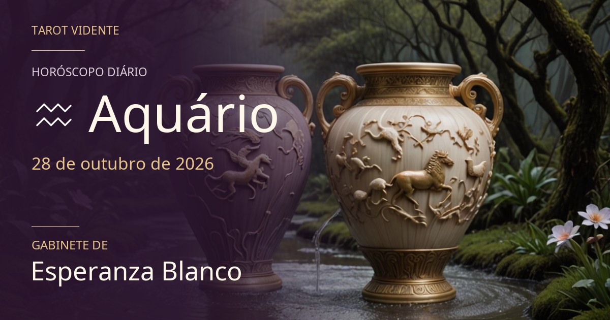 Horóscopo de Aquário · 28 de outubro de 2026. Ilustração simbólica gerada por IA.