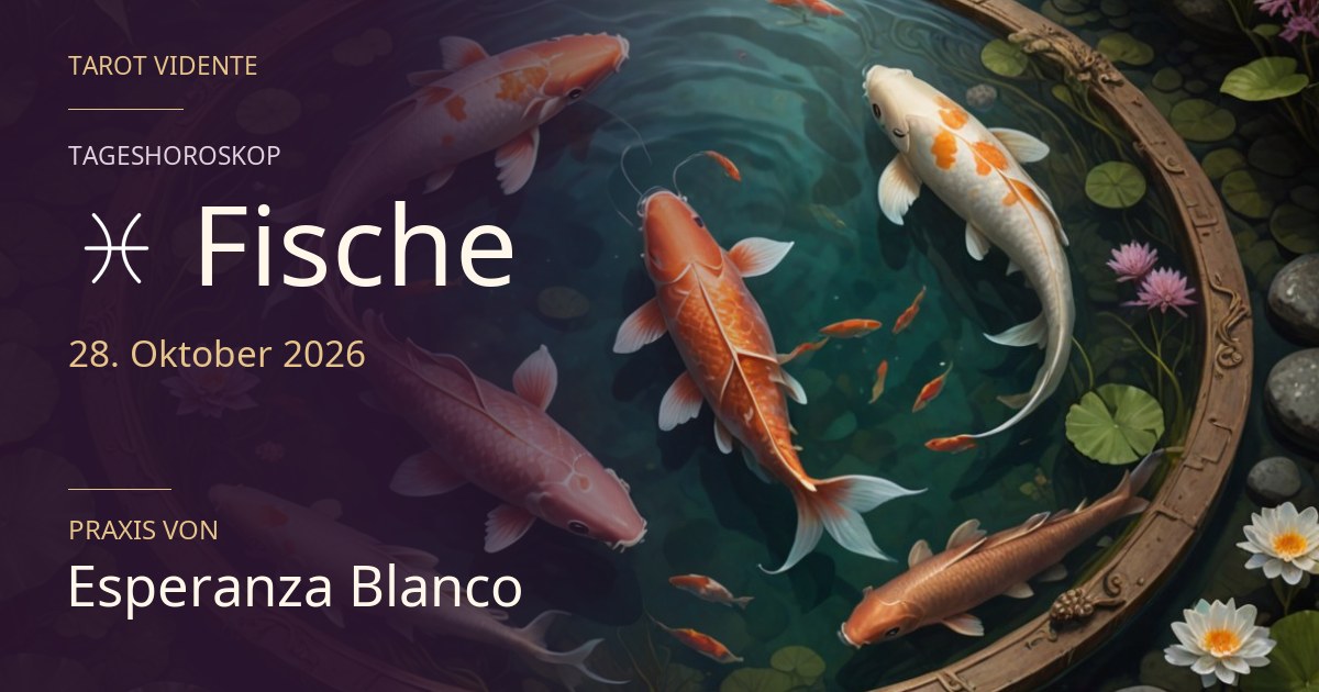 Horoskop für Fische · 28. Oktober 2026. Symbolische, mit KI erstellte Illustration.