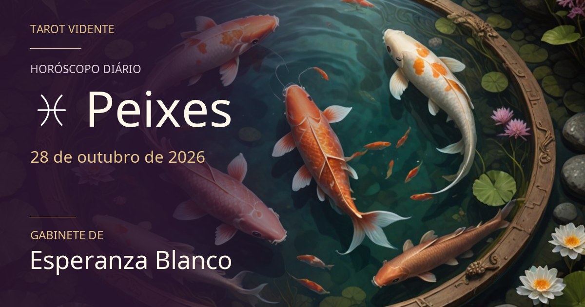 Horóscopo de Peixes · 28 de outubro de 2026. Ilustração simbólica gerada por IA.