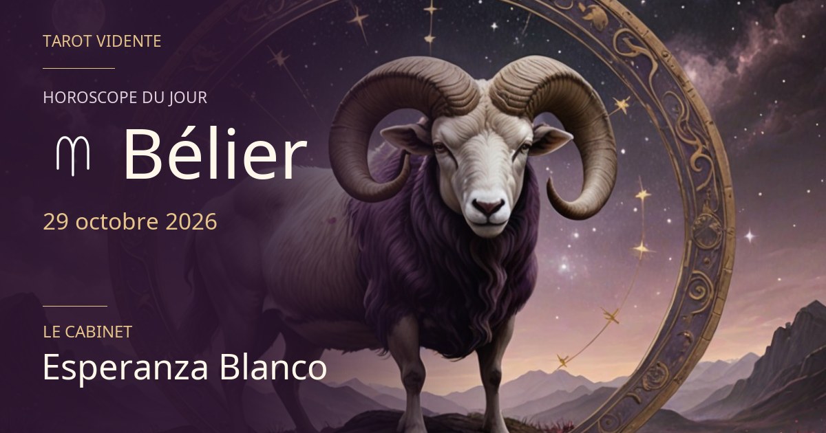 Horoscope du Bélier · 29 octobre 2026. Illustration symbolique générée par IA.
