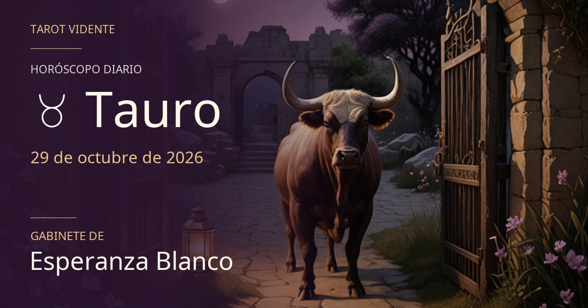 Horóscopo de Tauro · 29 de octubre de 2026. Ilustración simbólica generada con IA.