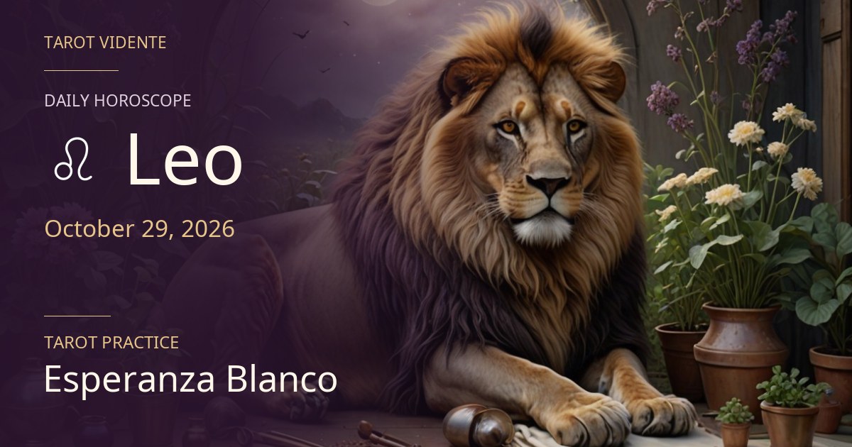 Leo horoscope · October 29, 2026. Symbolic AI-generated illustration.