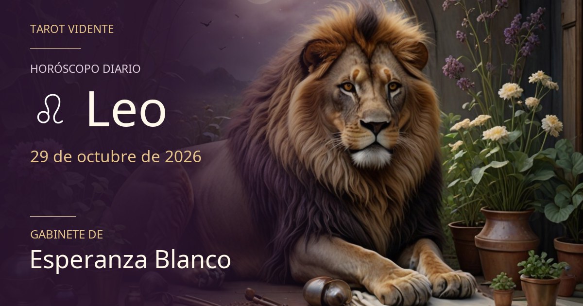 Horóscopo de Leo · 29 de octubre de 2026. Ilustración simbólica generada con IA.