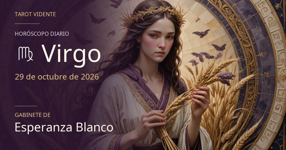 Horóscopo de Virgo · 29 de octubre de 2026. Ilustración simbólica generada con IA.