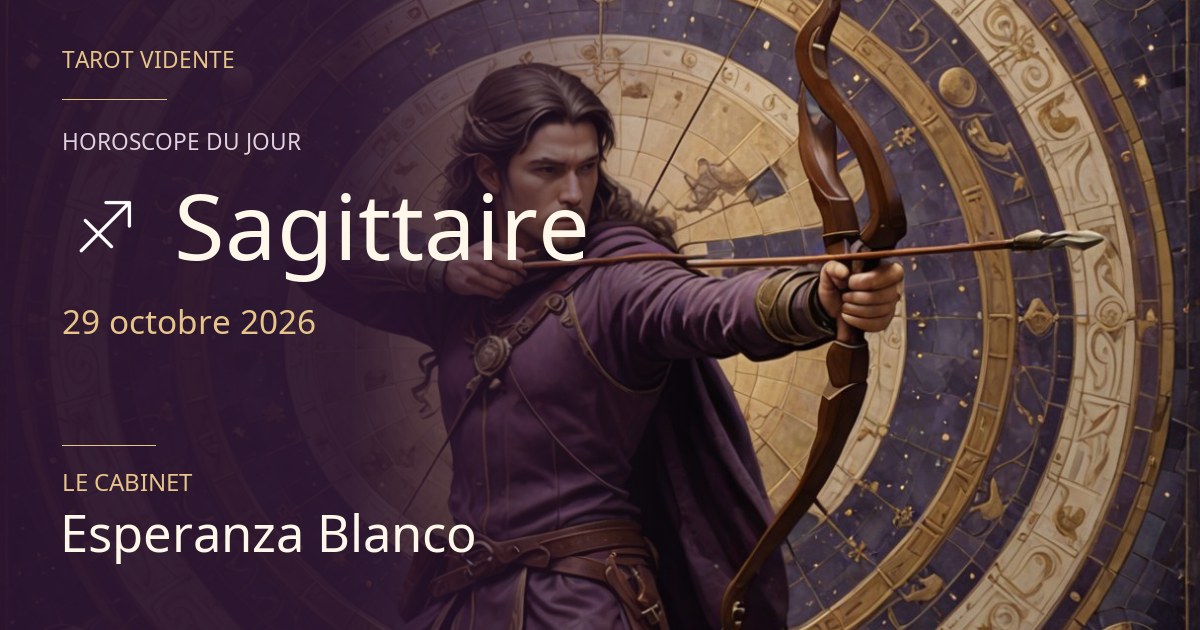 Horoscope du Sagittaire · 29 octobre 2026. Illustration symbolique générée par IA.