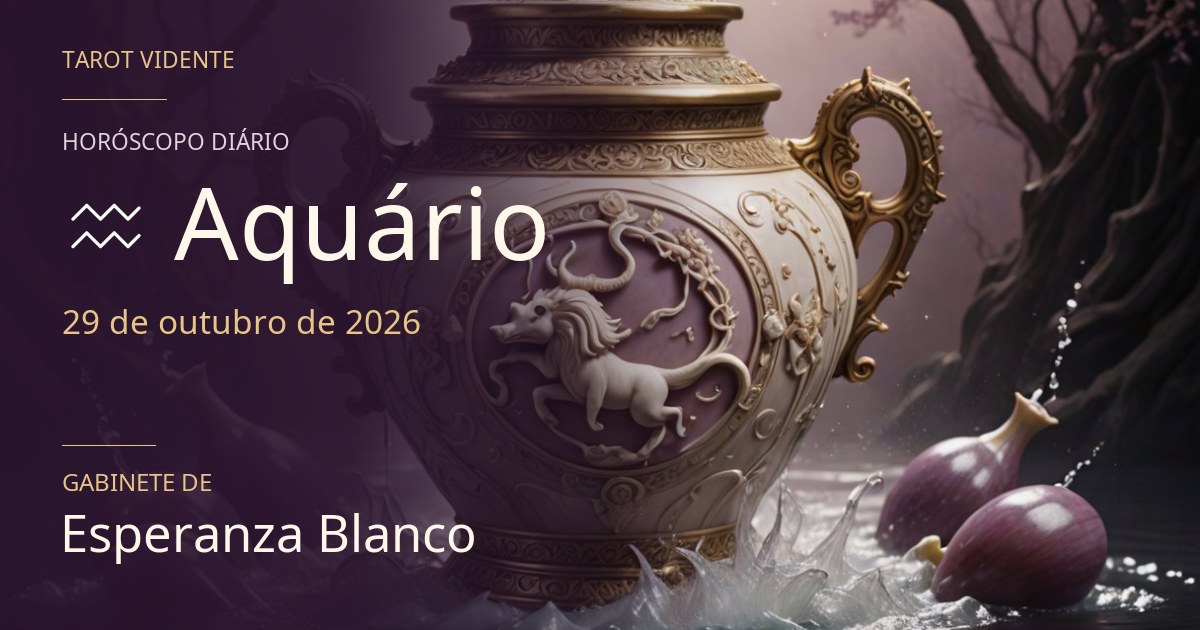 Horóscopo de Aquário · 29 de outubro de 2026. Ilustração simbólica gerada por IA.