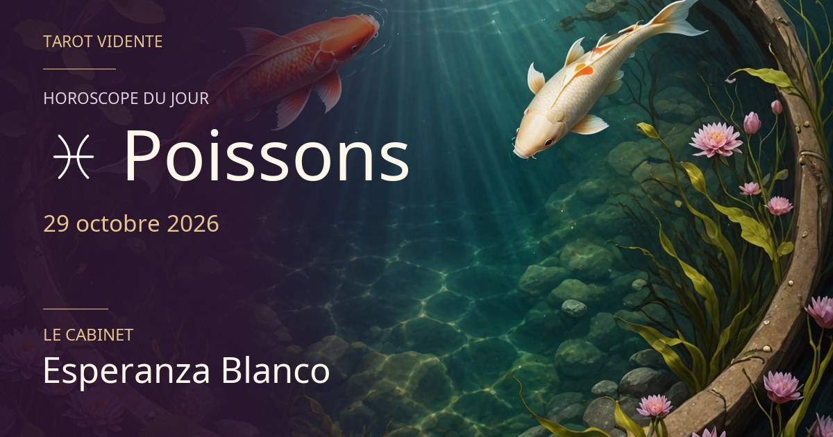 Horoscope du Poissons · 29 octobre 2026. Illustration symbolique générée par IA.
