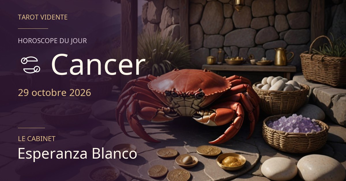 Horoscope du Cancer · 29 octobre 2026. Illustration symbolique générée par IA.