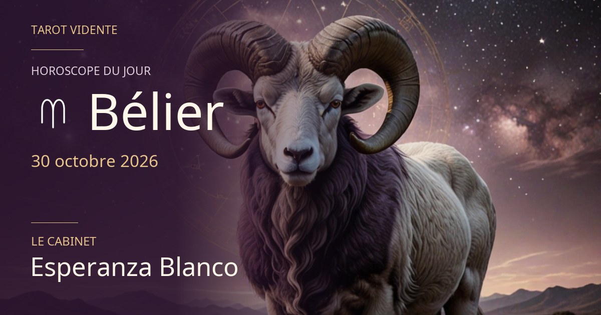 Horoscope du Bélier · 30 octobre 2026. Illustration symbolique générée par IA.