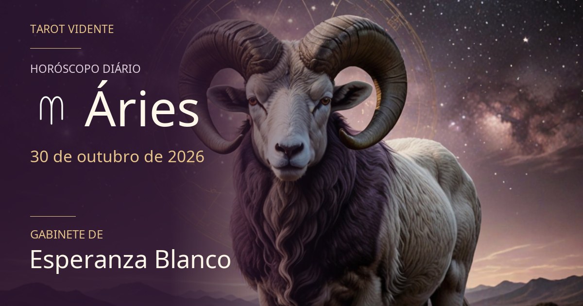 Horóscopo de Áries · 30 de outubro de 2026. Ilustração simbólica gerada por IA.